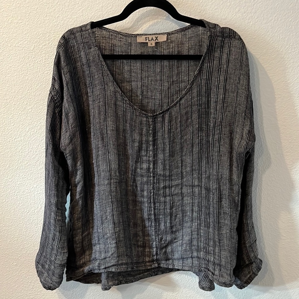 Flax Long Sleeve Linen Tunic Small and oversized
